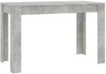 vidaXL Esstisch 120x60x76 cm Betongrau Holzwerkstoff