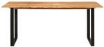 vidaXL Esstisch 180&times;90&times;76 cm Massivholz Akazie pulverbeschichteter Stahl