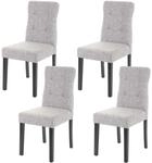 MCW Esszimmerstuhl E58 4er-Set Stoff/Textil Grau Dunkle Beine