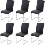 MCW Esszimmerstuhl F36 6er Set Kunstleder Schwarz