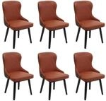 MCW Esszimmerstuhl M60 6er-Set Terrakotta-Braun