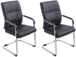 CLP 2er Set Freischwinger XXL Anubis Kunstleder Braun