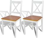vidaXL Esszimmerst&uuml;hle 2 Stk Wei&szlig; Kiefernholz 241512