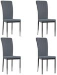 vidaXL Esszimmerst&uuml;hle 4 Stk Dunkelgrau Samt 326105