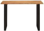 vidaXL Esstisch 110x50x76 cm Massivholz Akazie Schwarz