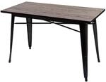 MCW Esszimmertisch H10a Schwarz-Braun 120x60cm