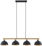 Lindby Pendelleuchte Tirzana 9627420 Retro Vintage Antik in Schwarz aus Metall
