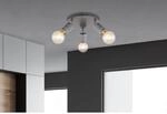 Globo Strahler Freddy 3-flammig Silber 280 x 160 mm