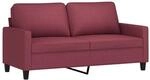 vidaXL 2-Sitzer-Sofa Weinrot 140 cm Stoff 359169