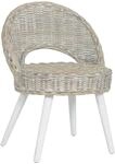 vidaXL Sessel Kubu-Rattan Wei&szlig;