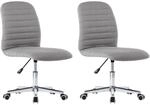 vidaXL Esszimmerst&uuml;hle 2 Stk Hellgrau Stoff 283599