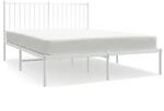vidaXL Bettgestell mit Kopfteil Metall Wei&szlig; 140x200 cm Modell 21629507