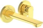 Ideal Standard Wand-Waschtischarmatur Connect Air Ausladung 18,5 cm Brushed Gold