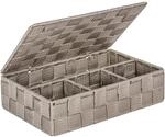 Wenko Badorganizer Adria mit Deckel Klein Taupe