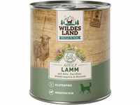 Wildes Land Hunde-Nassfutter Lamm mit Reis und Distelöl 800 g
