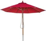 MCW Gastronomie Holz-Sonnenschirm C57 Rund &Oslash;3m Bordeaux