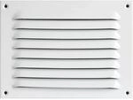 Upmann Wetterschutzgitter Eckig Aufschraubbar 230x170mm Aluminium Wei&szlig;