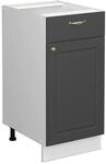 Vicco K&uuml;chenunterschrank Fame-Line Anthrazit-Gold/Wei&szlig; 40 cm ohne Arbeitsplatte