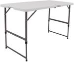 TRUTZHOLM Flohmarkttisch Campingtisch 120x60cm Zusammenklappbar H&ouml;henverstellbar