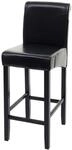 MCW Barhocker C33 Schwarz Dunkle Beine Leder