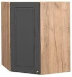 Vicco Eckh&auml;ngeschrank Fame-Line K&uuml;chen-Eckschrank Anthrazit-Gold/Goldkraft Eiche 57