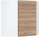 Vicco Eckh&auml;ngeschrank R-Line K&uuml;chen-Eckschrank Sonoma/Wei&szlig; 57 cm