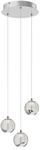 Lucande LED Pendelleuchte Hayley 9624367 Modern in Transparent aus Glas 3-flammig