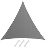 AMANKA HDPE Sonnensegel Wasserdurchl&auml;ssig - 8 x 8 x 8 m Dreieckig Grau