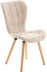CLP Esszimmerstuhl Elda Stoff Creme