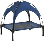 PawHut Erh&ouml;htes Hundebett mit Baldachin Outdoor-Hundebett
