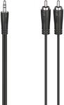 Hama Audio-Kabel 3,5 mm-Klinken-Stecker/2 Cinch-Stecker Stereo Schwarz 1,5 m