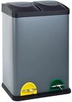 Svita TC2X20 K&uuml;cheneimer Office 40L Trennm&uuml;lleimer M&uuml;lltrennung Grau