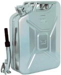 TRUTZHOLM Metallkanister 20 Liter Mit Ausgie&szlig;er Und Halter Silber