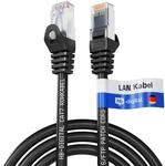 hb-digital 0.5m LAN Kabel CAT 7 Rohkabel RJ45 S/FTP PiMF LSZH AWG 26 Schwarz
