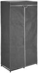 Relaxdays Stoffschrank Eisen Vliesstoff Anthrazit Geschlossen 170 cm x 90 cm x 45 cm