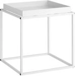 Tectake Beistelltisch Cambridge Stahl Mit Ablage In Tablettform 40 x 40 x 44 cm