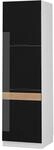 Vicco Herdumbauschrank Fame-Line Herdschrank Schwarz Eiche Hochglanz/Wei&szlig; 60 cm