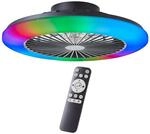Brilliant LED-Deckenleuchte Salerno mit Ventilator Schwarz &Oslash; 48,5 cm