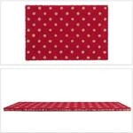 Relaxdays Fu&szlig;matte Kokosfaser PVC Natur Rot Rutschfest 60 cm x 40 cm x 1,5 cm 1,4 kg