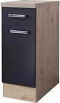 Flex-Well Exclusiv K&uuml;chen-Unterschrank Lara 30 cm Anthrazit-San Remo Eiche