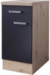 Flex-Well Exclusiv K&uuml;chen-Unterschrank Lara 40 cm Anthrazit-San Remo Eiche