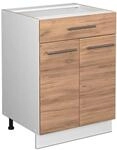 Vicco K&uuml;chenunterschrank Fame-Line Goldkraft Eiche/Wei&szlig; 60 cm mit Schublade ohne