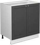 Vicco Sp&uuml;lenunterschrank Fame-Line Anthrazit-Gold/Wei&szlig; 80 cm mit Regal ohne