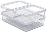Rotho K&uuml;hlschrankorganizer-Set Cauma 2 x 1,2,/2,6, Transparent 3-teilig