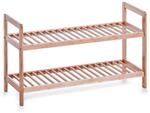 Zeller Schuhregal mit 2 Ablagen Bambus 70 cm x 26 cm x 40 cm