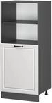 Vicco Herdumbauschrank R-Line Herdschrank Wei&szlig; Landhaus/Anthrazit 60 cm
