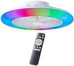 Brilliant LED-Deckenleuchte Salerno mit Ventilator Wei&szlig; &Oslash; 48,5 cm