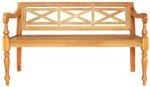 vidaXL Batavia-Bank Hellbraun 123 cm Massivholz Mahagoni