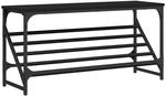 vidaXL Schuhregal Schwarz 90x30x45 cm Holzwerkstoff 833418