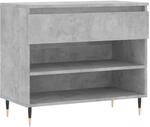 vidaXL Schuhregal Betongrau 70x36x60 cm Holzwerkstoff 831432